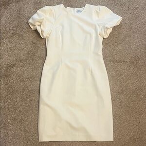 ANTONIO MELANI Cream Puff Sleeve Mini Dress